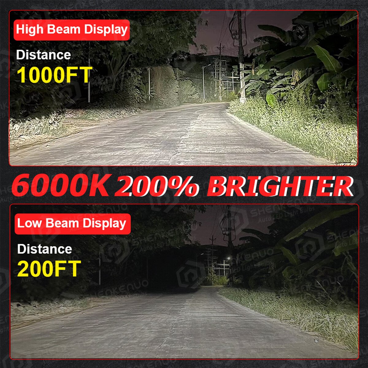 For Toyota Auris Front Fog Light Bulb LED H11 6000K White Fog Lamp 2pcs, photo 8