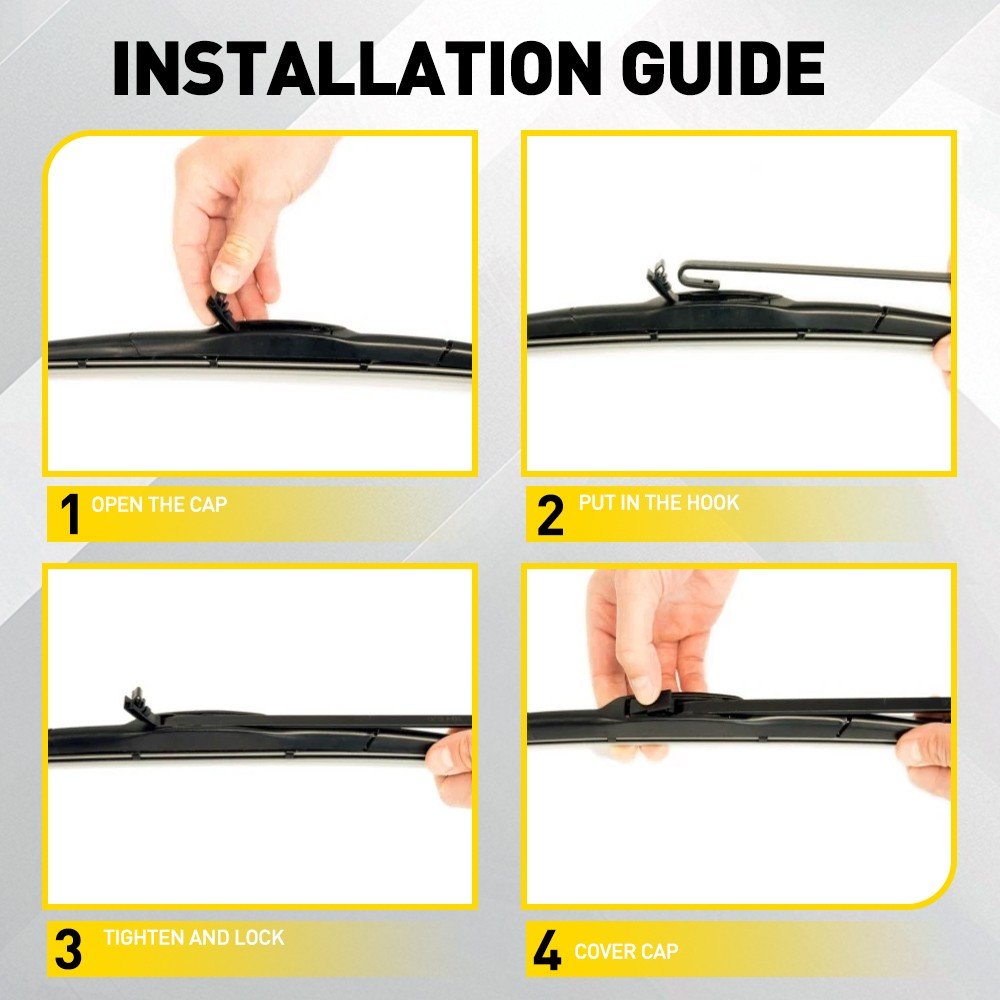3x Front & Rear Windscreen Wiper Blade Set For Hyundai i30 2012-2017 26" 14" 13", photo 5