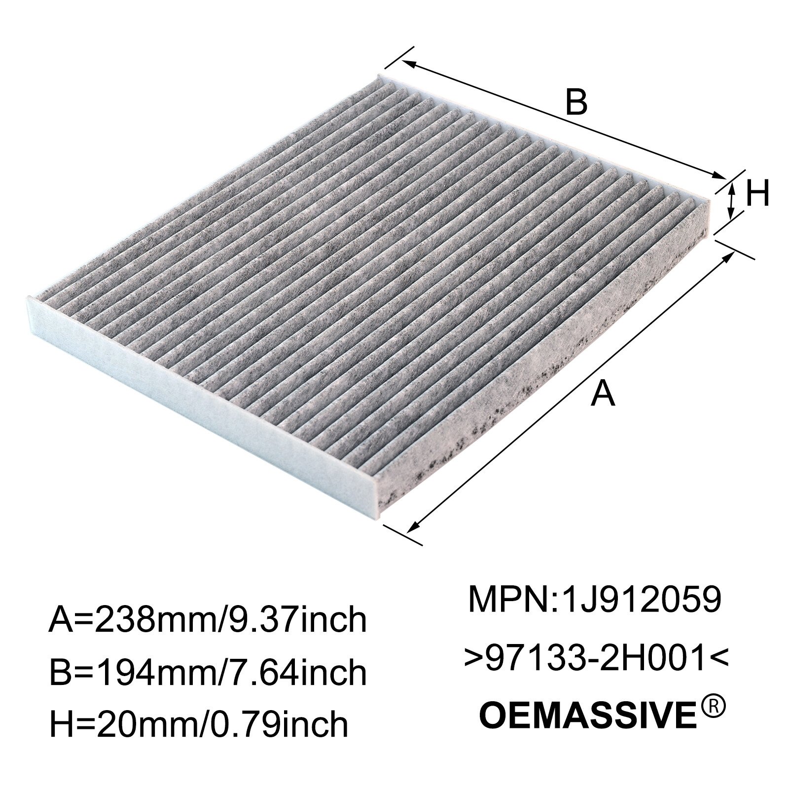 For Hyundai i20 i30 Kia CeedCar Pollen Cabin Air Filter 97133-2H000 97133-2H001, photo 4