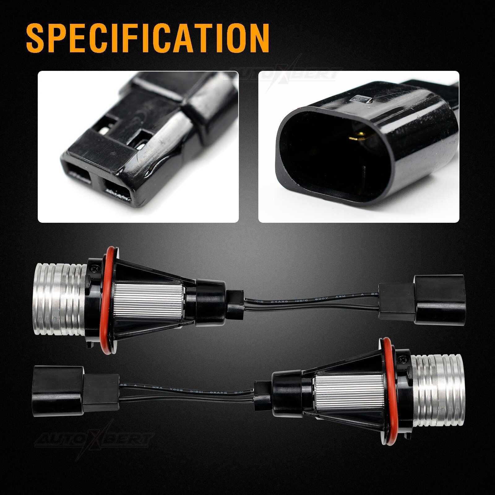 2X Angel Eyes Halo LED Frozen White Light Bulbs For BMW E39 E60 E61 E64 E83 E53, photo 2