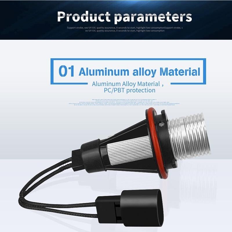 2X Angel Eyes Halo LED Frozen White Light Bulbs For BMW E39 E60 E61 E64 E83 E53, photo 3