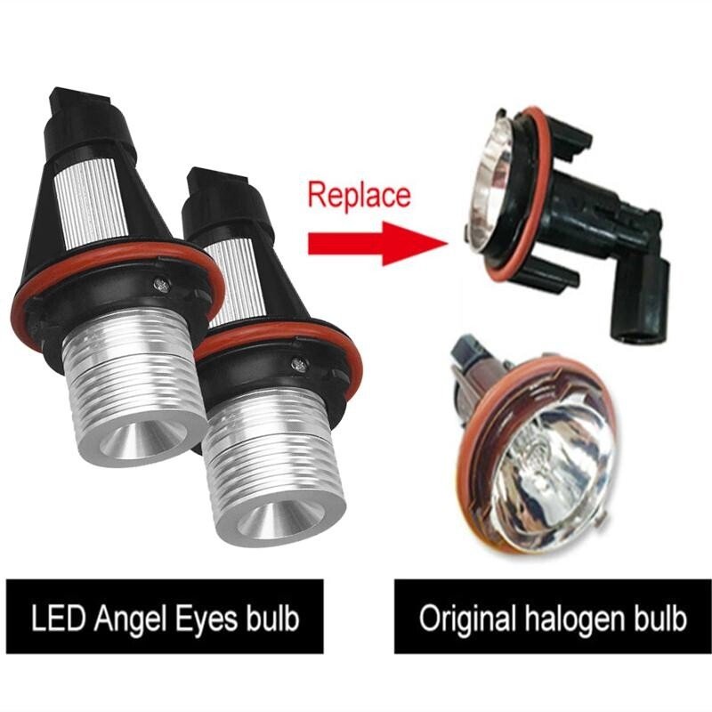 2X Angel Eyes Halo LED Frozen White Light Bulbs For BMW E39 E60 E61 E64 E83 E53, photo 5