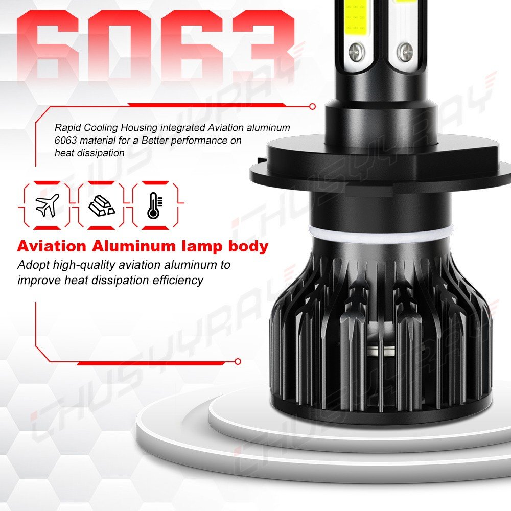 For Ford Fiesta MK5 2002-2008 2x H4 Car LED Headlight Bulbs 6000K High/Dip Beam, photo 3