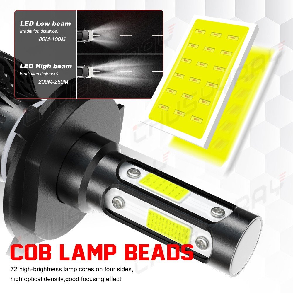 For Ford Fiesta MK5 2002-2008 2x H4 Car LED Headlight Bulbs 6000K High/Dip Beam, photo 4