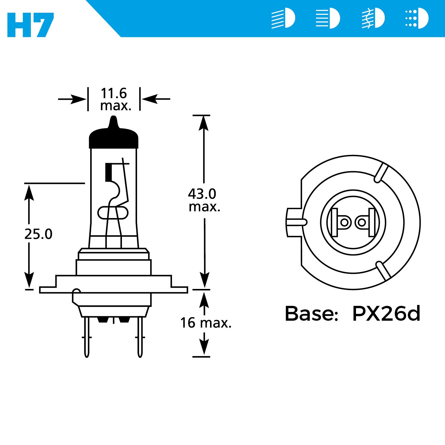 2 x H7 Ultra Power Bright 5000k Xenon Gas White Headlight Bulbs For Mazda 2, photo 4