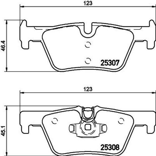 For BMW - 3 Series 318 320 325 330 F30, F31, F34 2011-2023 Rear Brake Pads, photo 2
