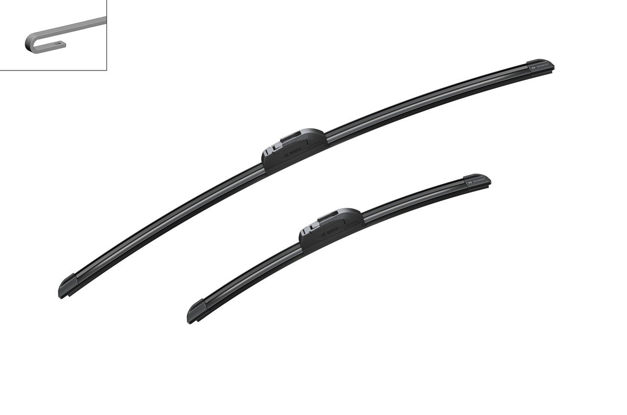 2x Wiper Blades (Pair) Flat / Aero type fits HYUNDAI i30 GD Front 11 to 17 Set, photo 2