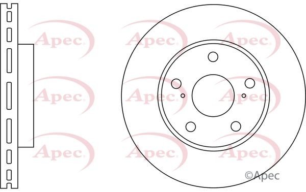 Brake Discs Pair Front FOR TOYOTA AURIS I 1.4 07->12 Diesel Petrol Apec, photo 4