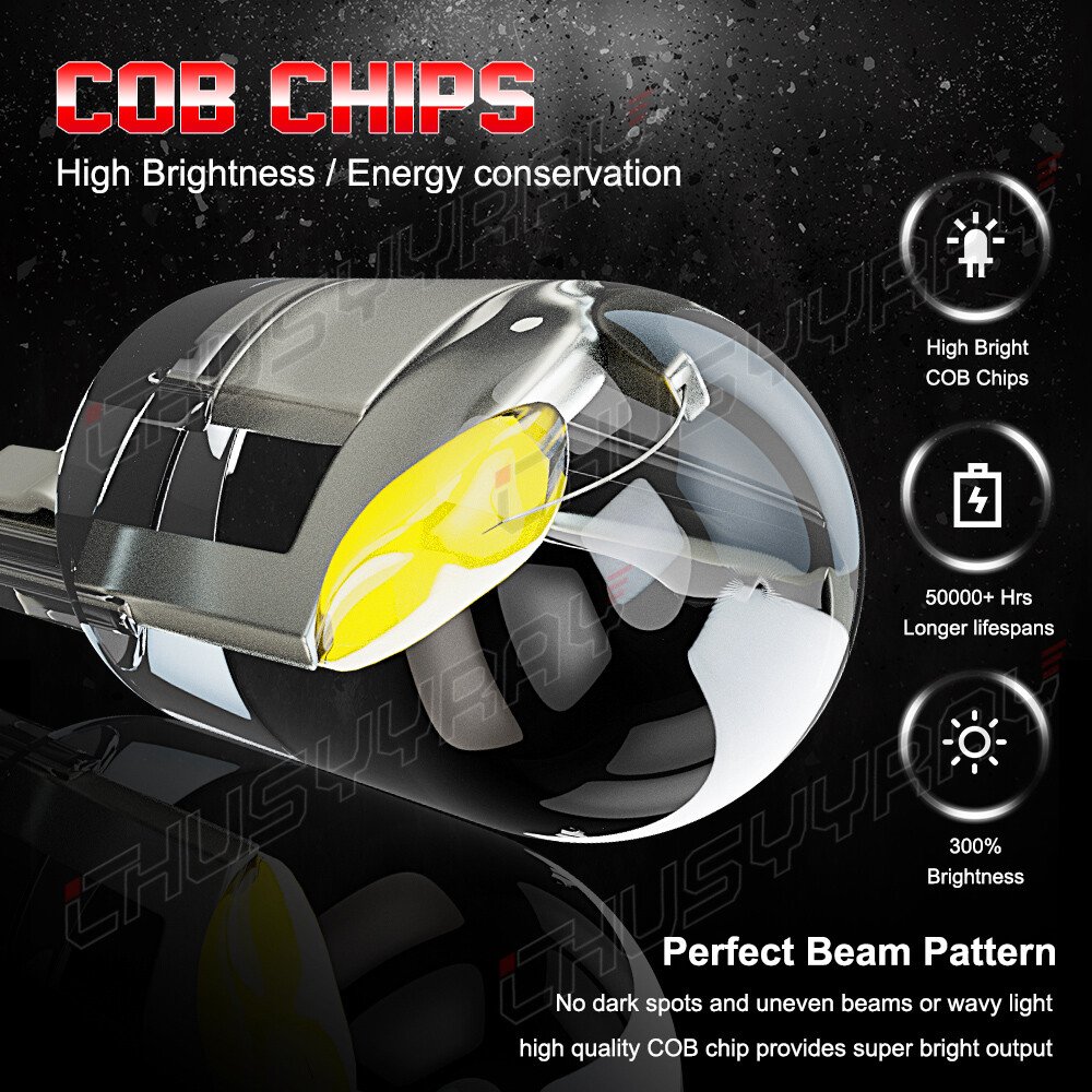 For Ford Fiesta MK5 2003-2008 H4 Xenon White Headlight Bulbs 501 Led Light Set, photo 2