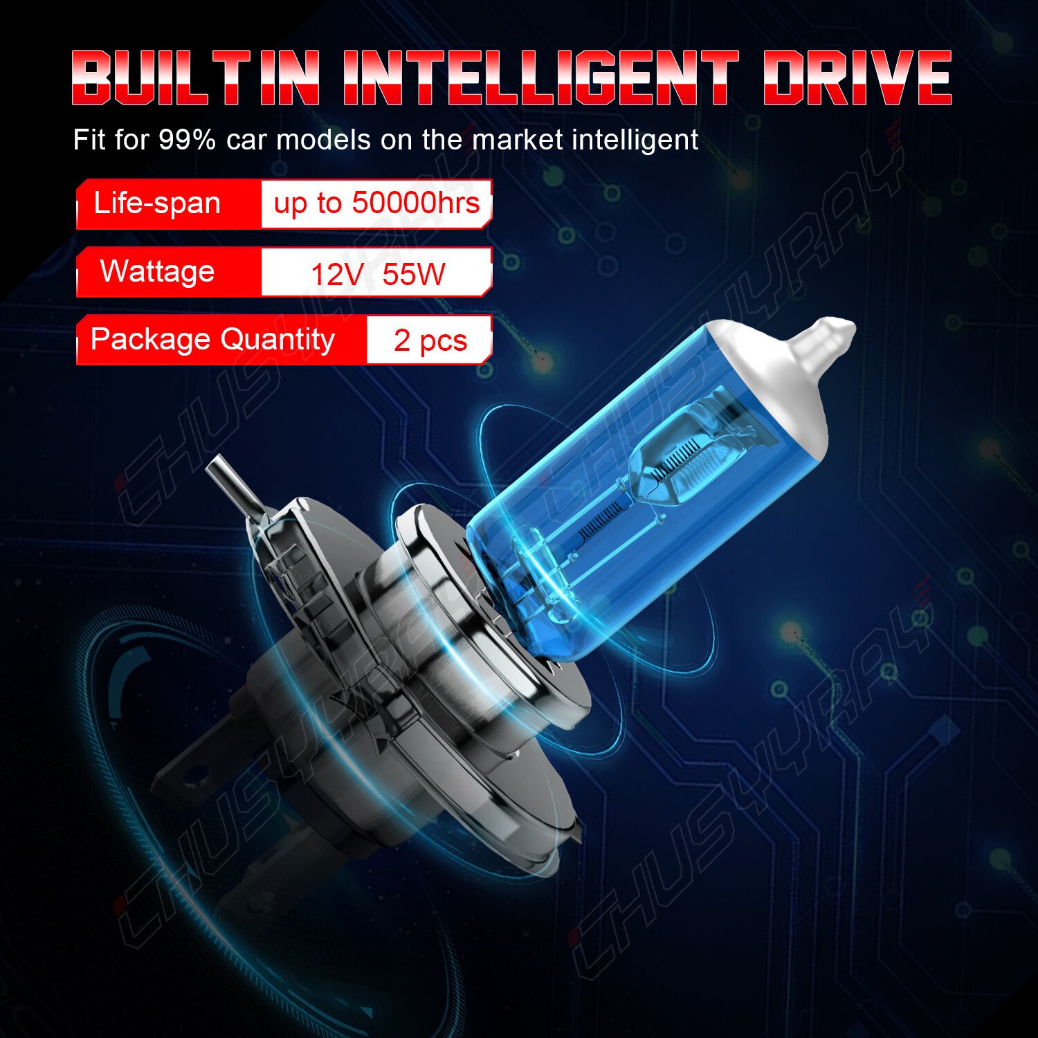 For Ford Fiesta MK5 2003-2008 H4 Xenon White Headlight Bulbs 501 Led Light Set, photo 7