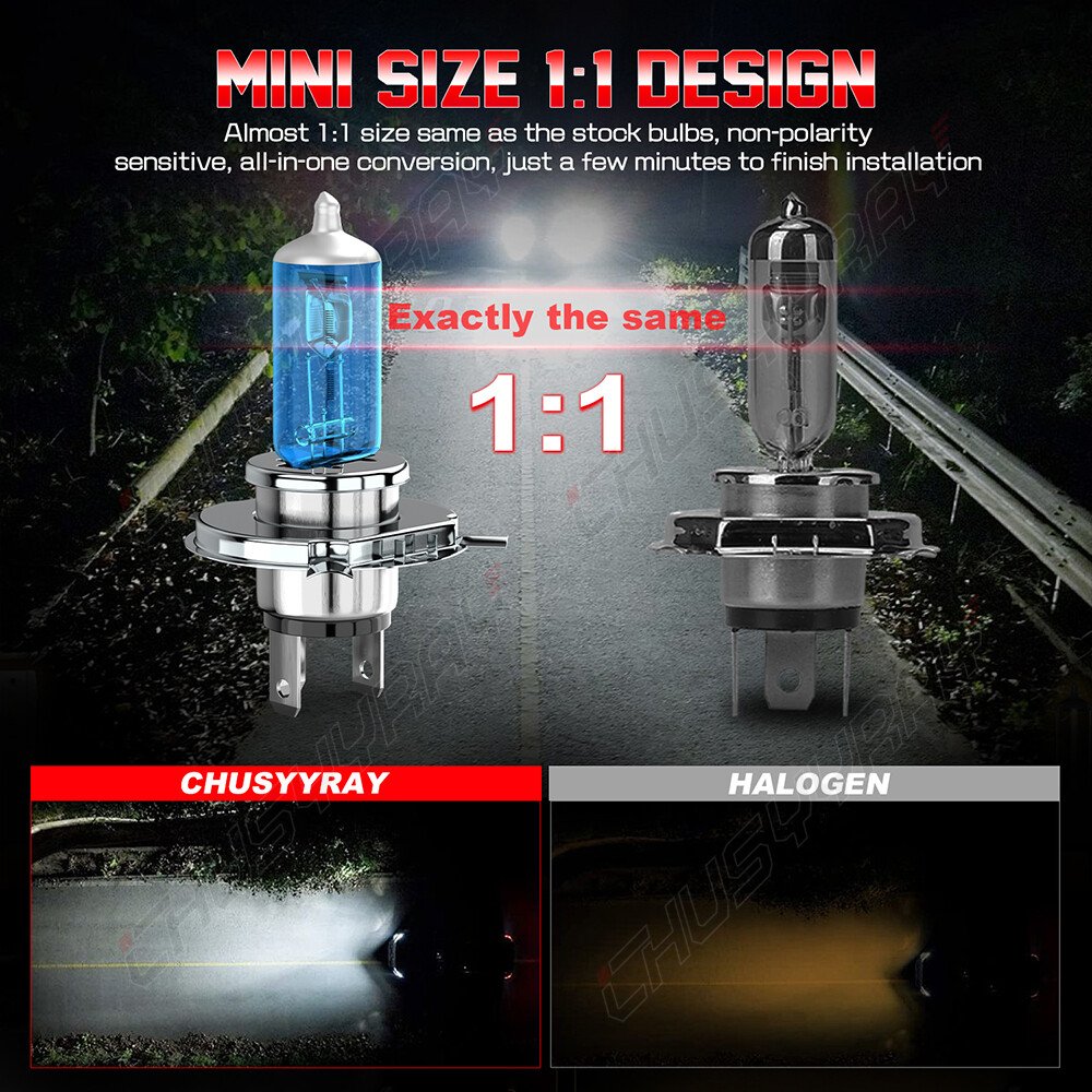 For Ford Fiesta MK5 2003-2008 H4 Xenon White Headlight Bulbs 501 Led Light Set, photo 8