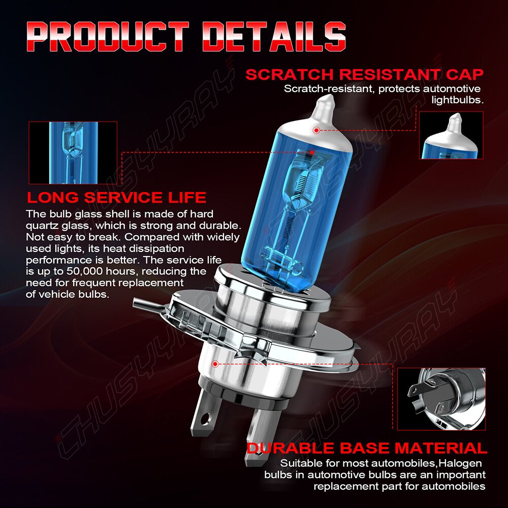 For Ford Fiesta MK5 2003-2008 H4 Xenon White Headlight Bulbs 501 Led Light Set, photo 9